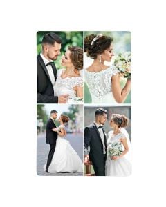 4 Photo Collage White Magnet