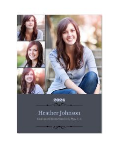 Modern Custom Graduation Photo Card