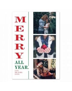 Merry All Personalized Photo Christmas Card