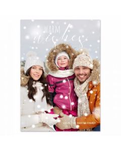 Warm Wishes Custom Photo Holiday Card