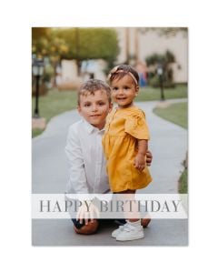 Classic Birthday Customized Photo Card