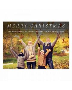 Italic Personalized Photo Christmas Card