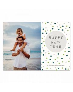 Circular Customized New Year Photo Card