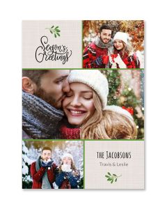 Greenery Season's Greetings Holiday Card