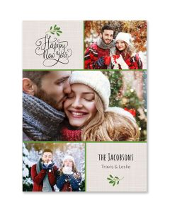 Greenery Happy New Year Card