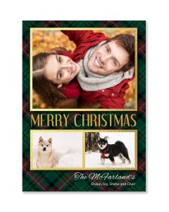 Plaid Merry Christmas Card