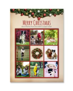 Garland Merry Christmas Card