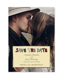 Collage Custom Save The Date Card