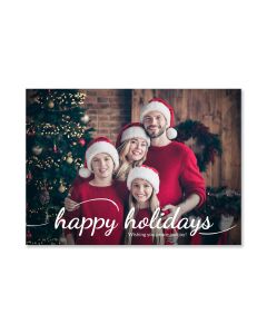 Script Happy Holidays Card