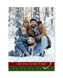 Holiday Greetings Custom Photo Card