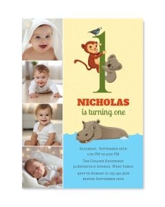 Jungle Personalized Photo Birthday Card