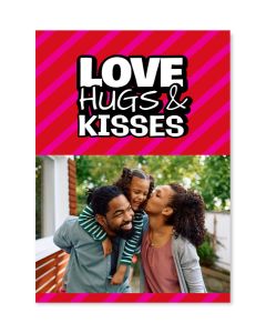 Love, Hugs, & Kisses Customized Card