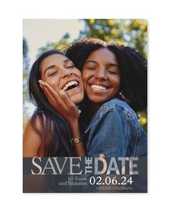 Modern Custom Save The Date Card