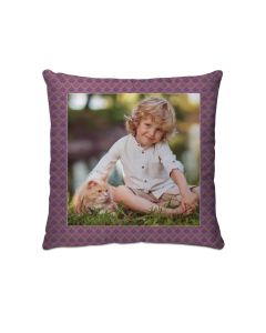 Purple Circles Personalized Photo Pillow