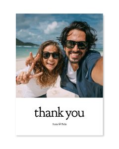 Simple Customized Thank You Card