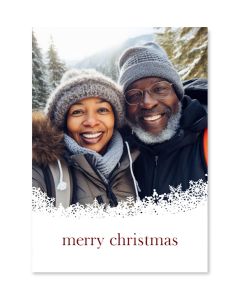 Snowtime Custom Photo Christmas Card