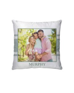 Green Stripes Custom Photo Pillow