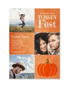 Turkey Fest Thanksgiving Invitation Card