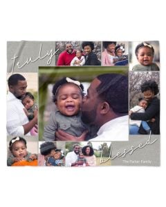 Truly Blessed Personalized Photo Blanket