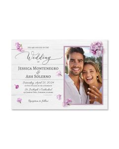 Lilac Wedding Invitation Card